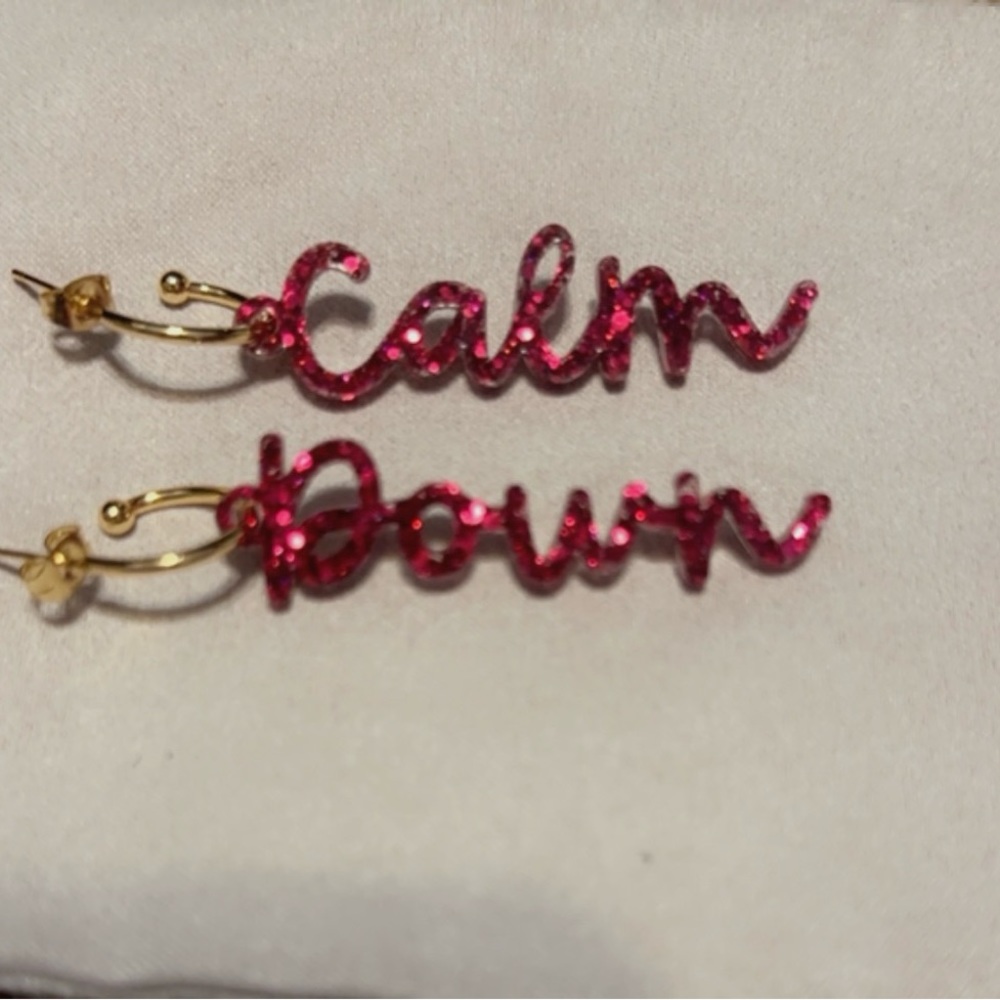 Taylor Swift ‘Calm Down’ Pink dangle earrings $30